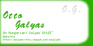 otto galyas business card